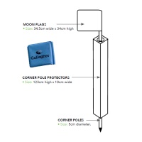 Gilbert Rugby Corner Post Protectors, Moon Flags / Sprung Corner Posts